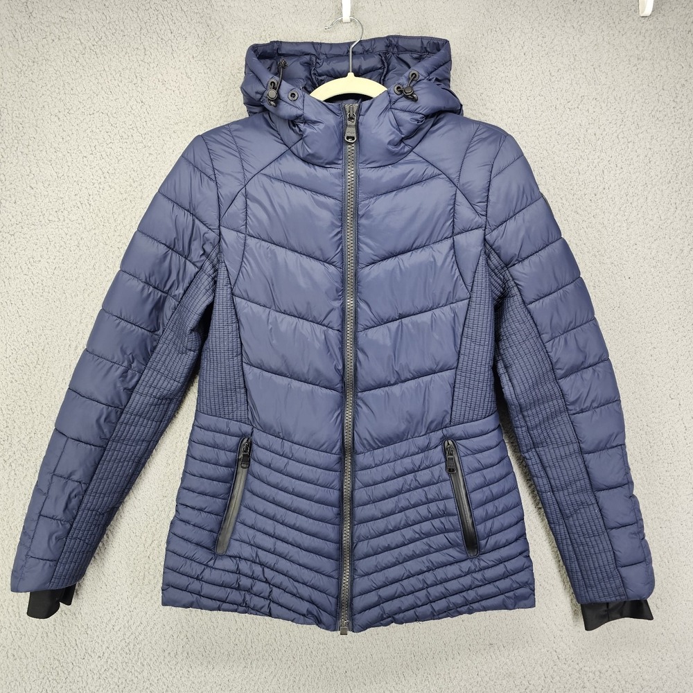 PAJAR Jacket Womens Medium Navy Blue Sunnybrooke Hooded Thinsulate Packable